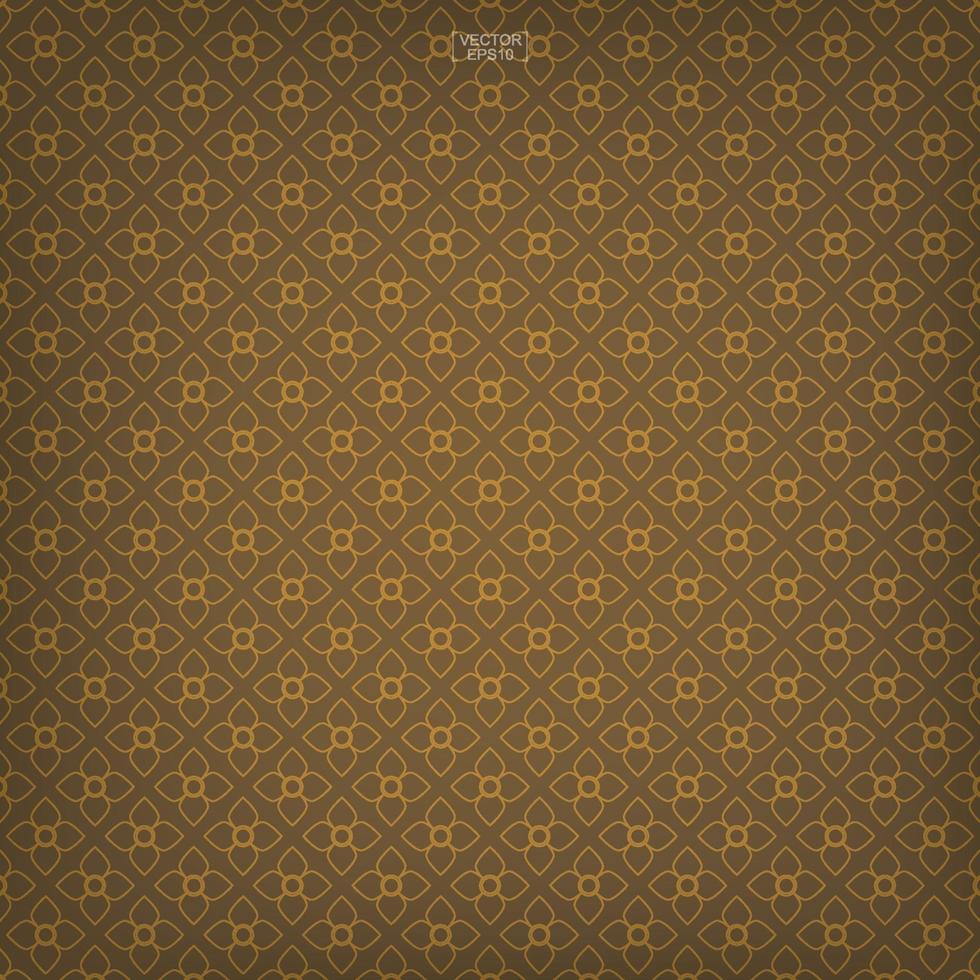 Thai pattern background of flower element. vector