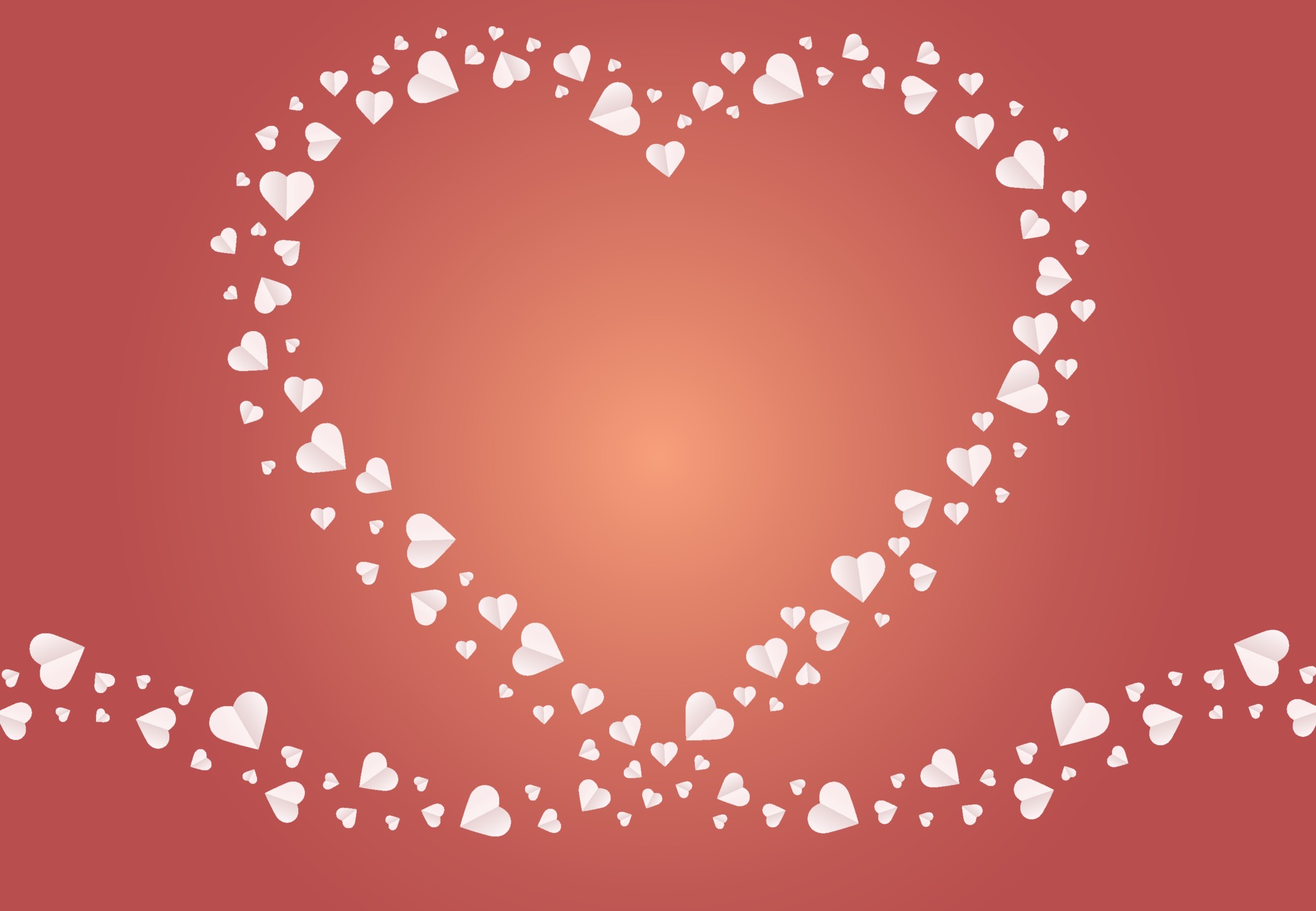 Pattern, background of hearts icon, Heart paper cut in valentine day