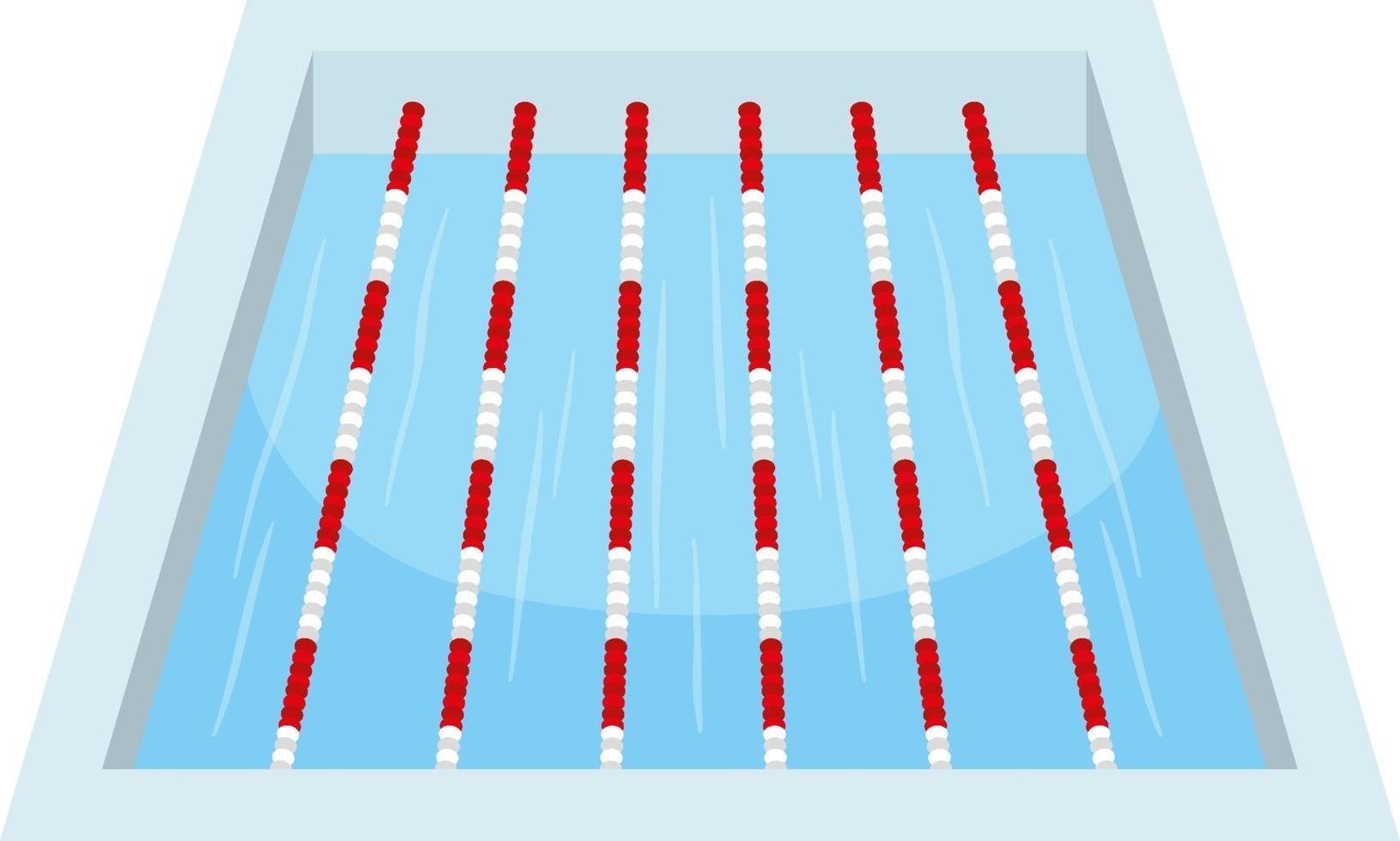 Paths for dip in sport pool isolated vector