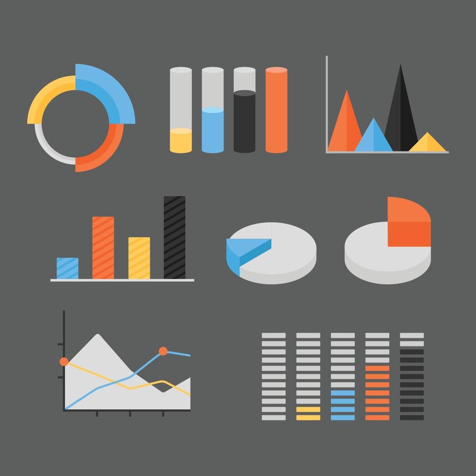 Infographic Data Element Collection vector