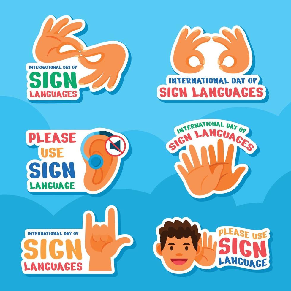 Celebrating International Sign Languages Day vector