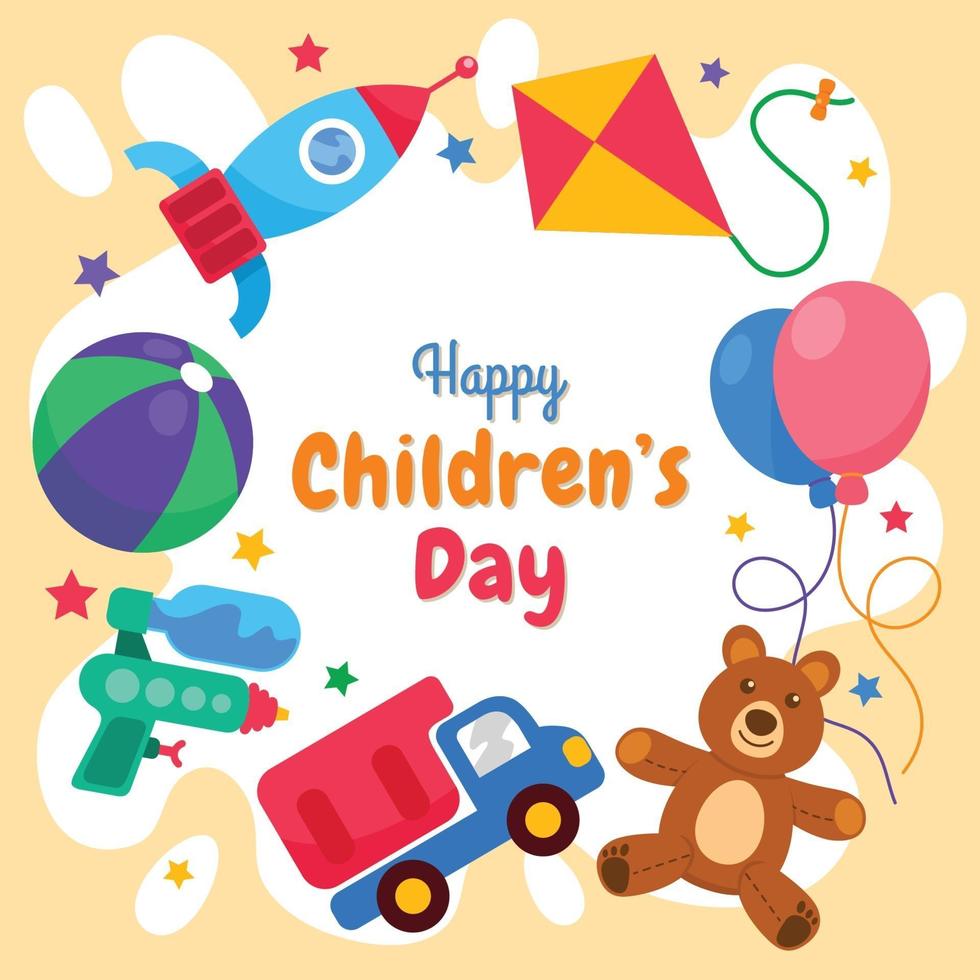 Celebrating Awesome Children's Day vector