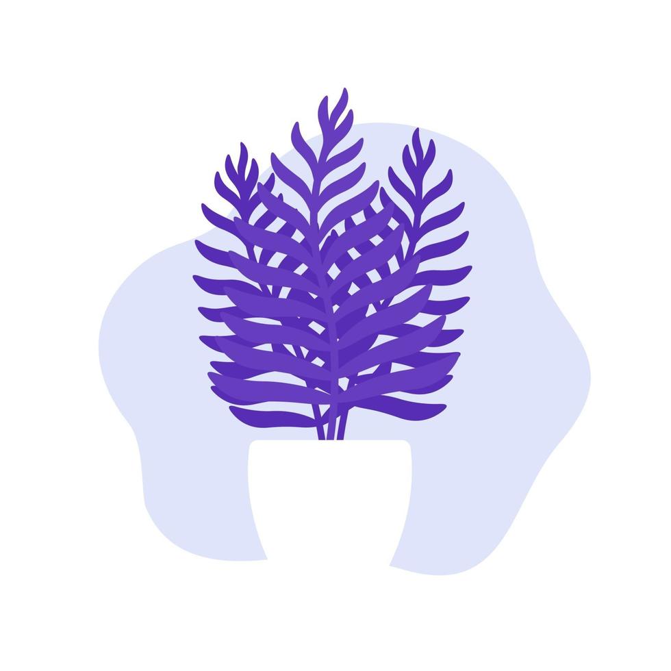 planta de helecho en maceta, vector floral