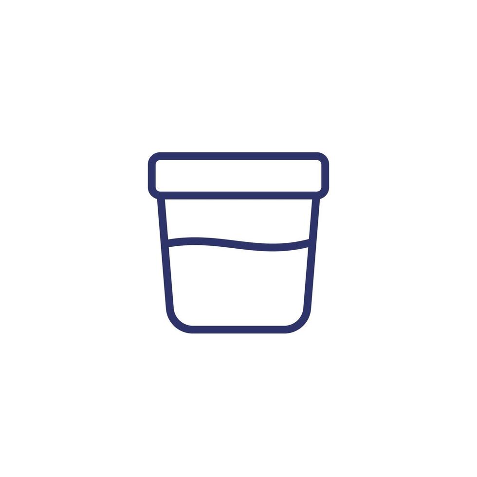 urine test icon, line vector