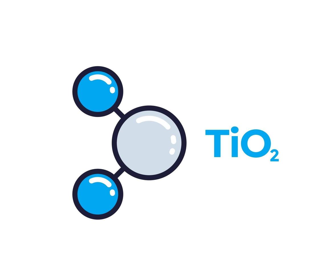 titanium dioxide molecule icon vector