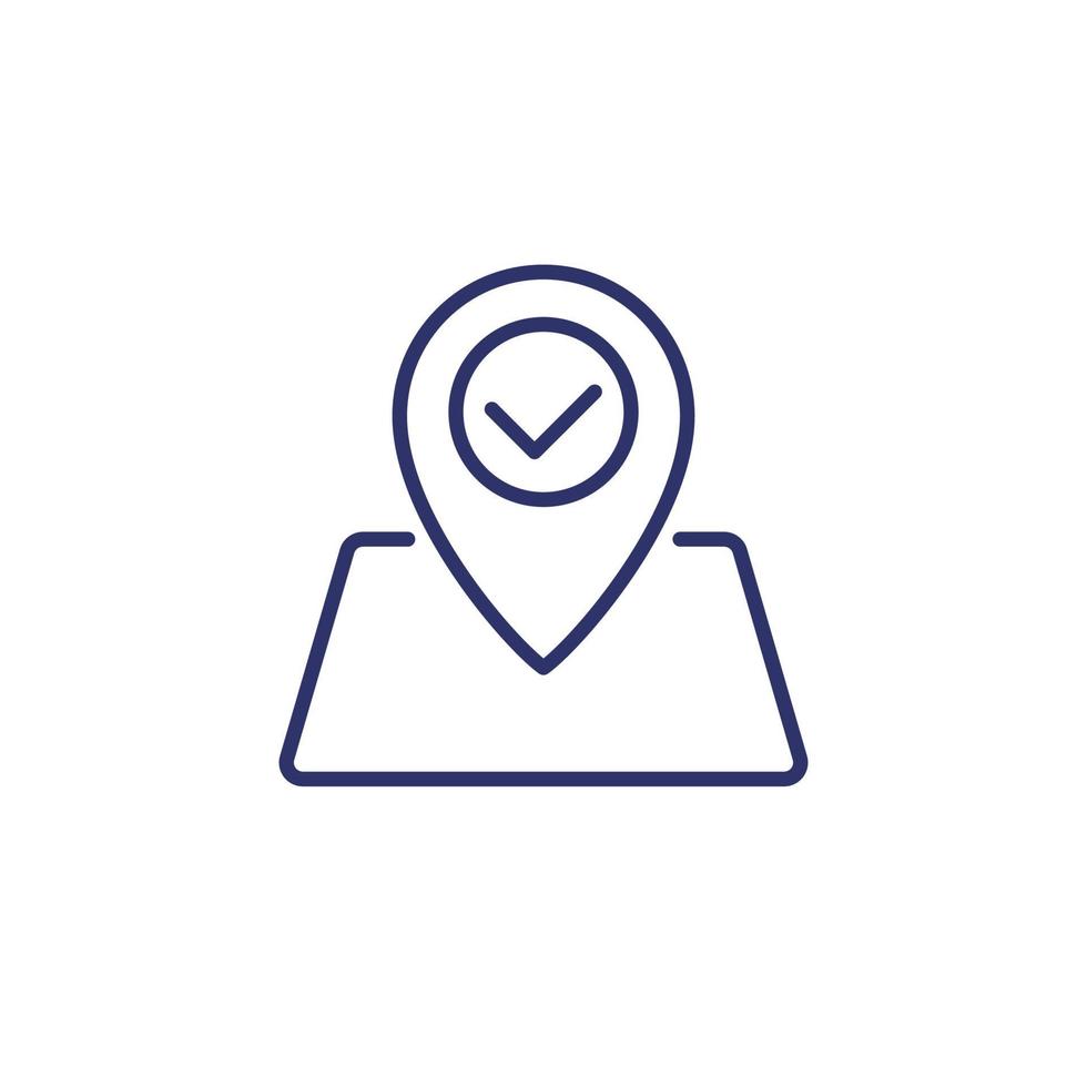 roadmap line icon on white vector