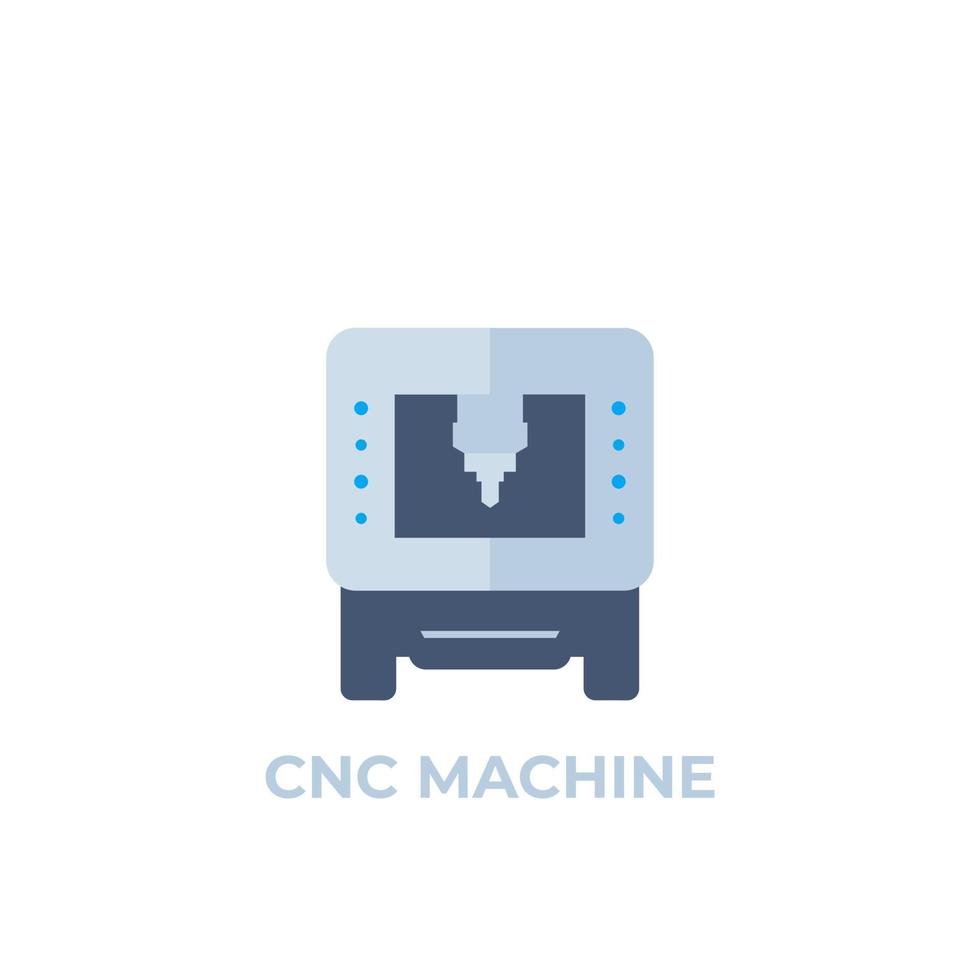 icono de la máquina cnc vector