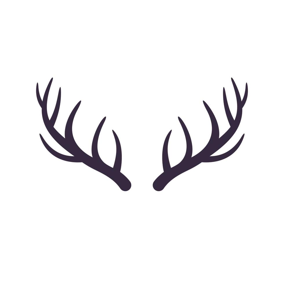 deer horns, antlers isolated on white vector