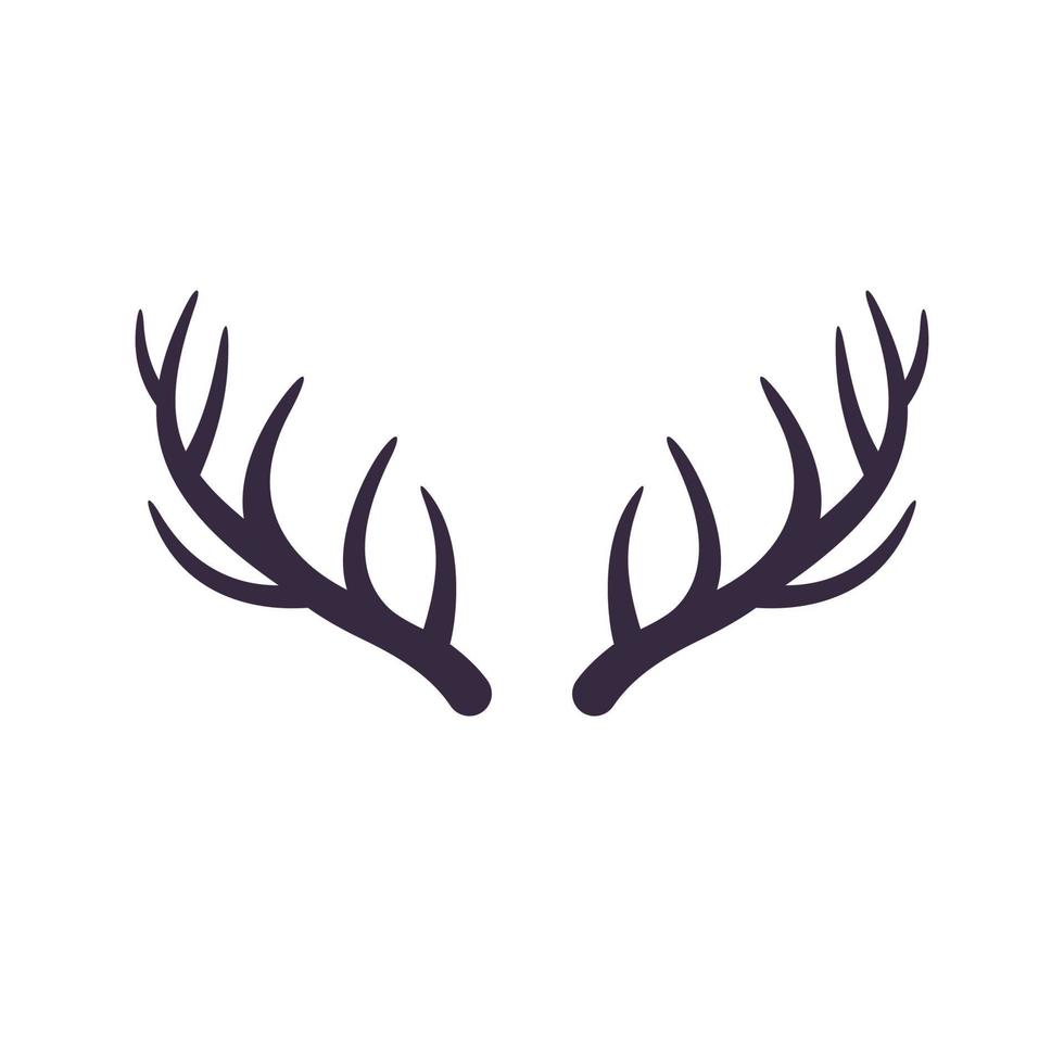 deer horns, antlers isolated on white vector