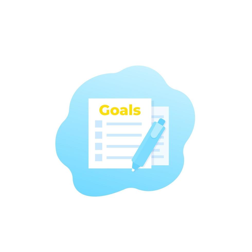 Goal setting vector icon