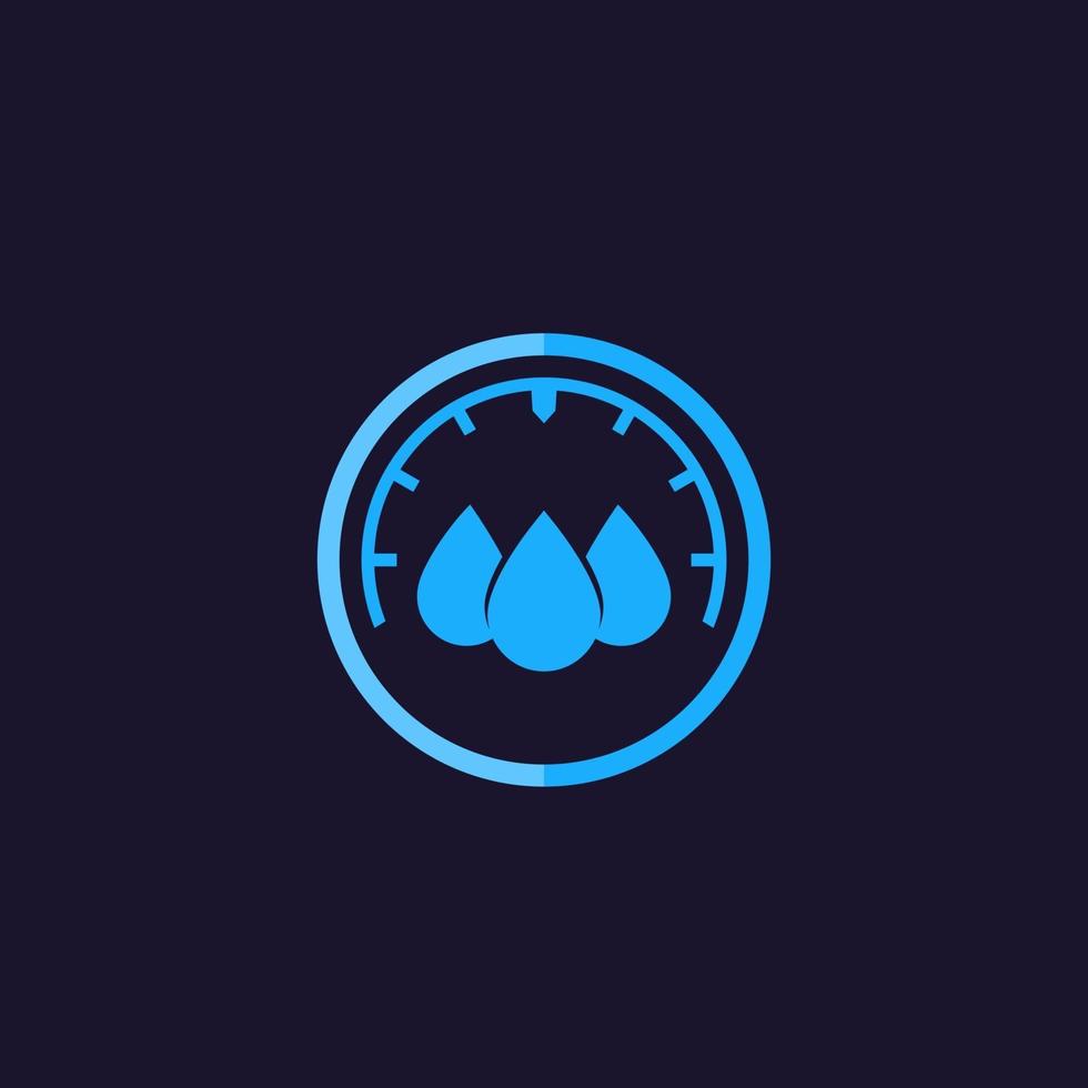 humidity, water level control vector icon for apps and web
