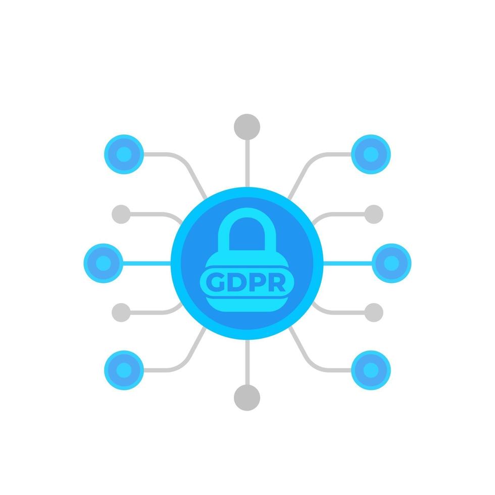 GDPR, General data protection regulation concept, vector icon
