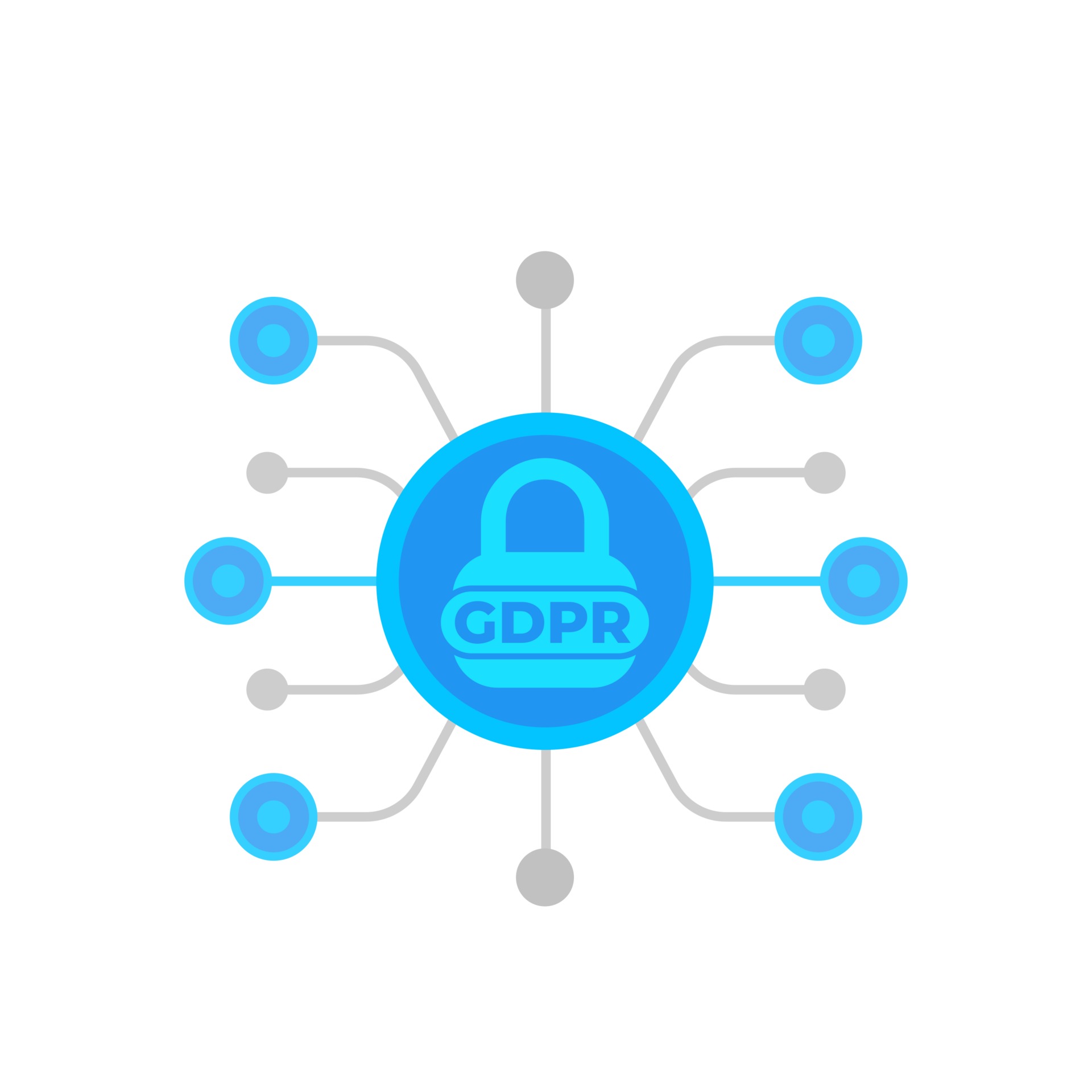 GDPR, General data protection regulation concept, vector icon 3223489 ...