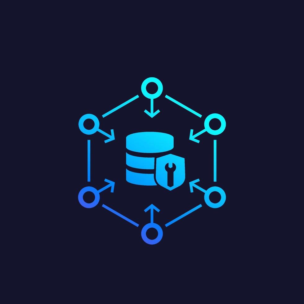 database security configuration vector icon