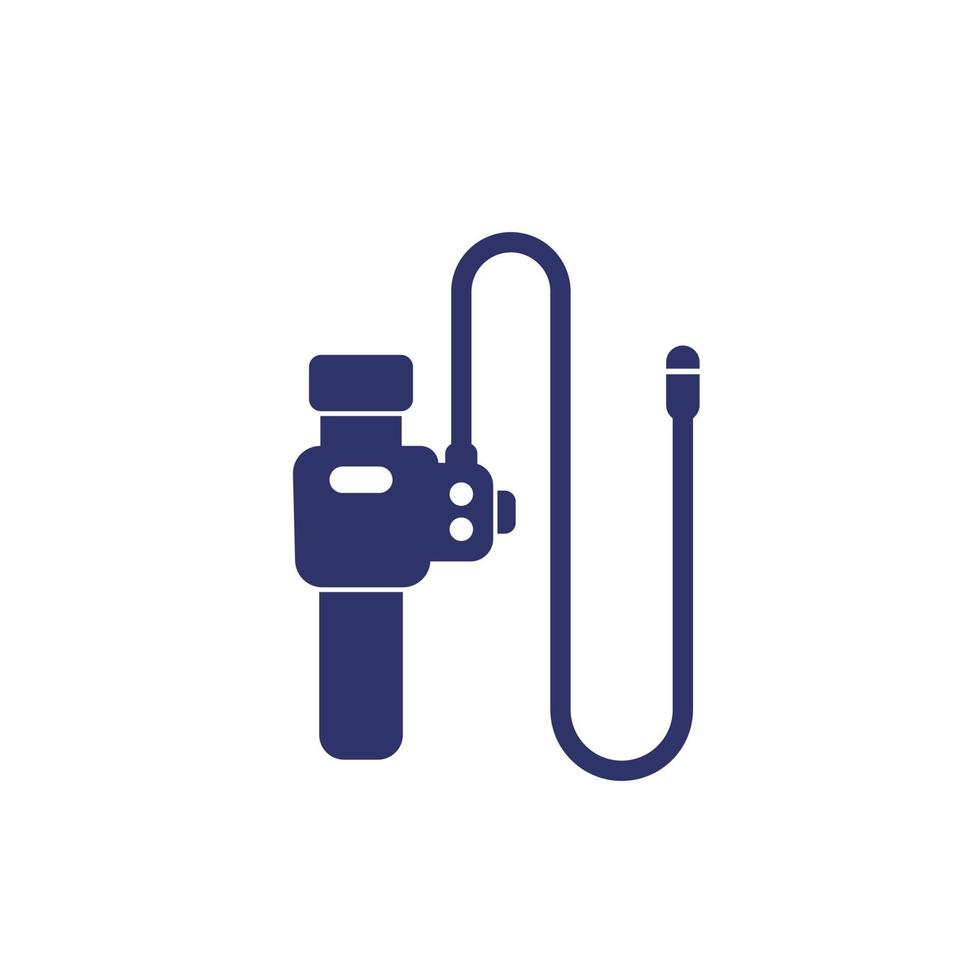 endoscope for colonoscopy icon on white vector