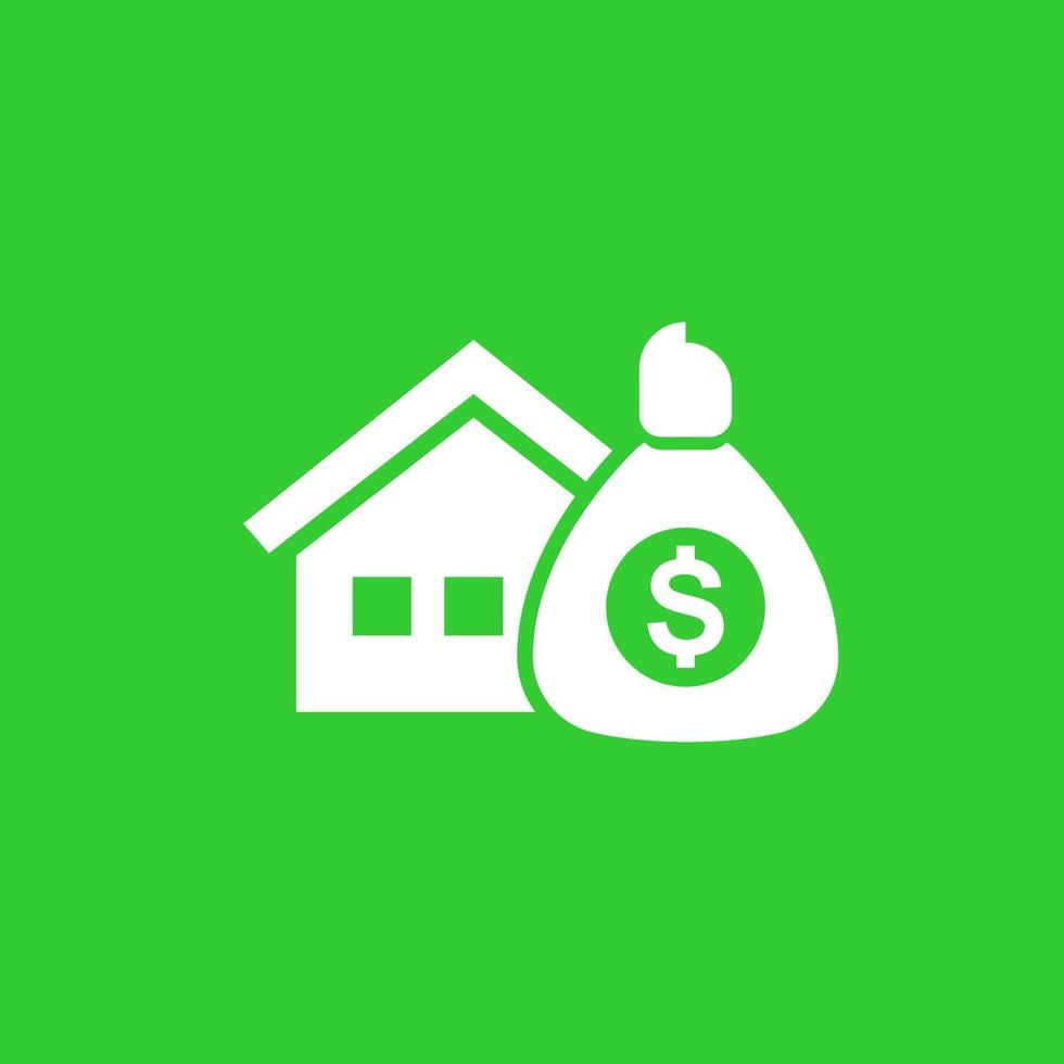 house and money vector icon