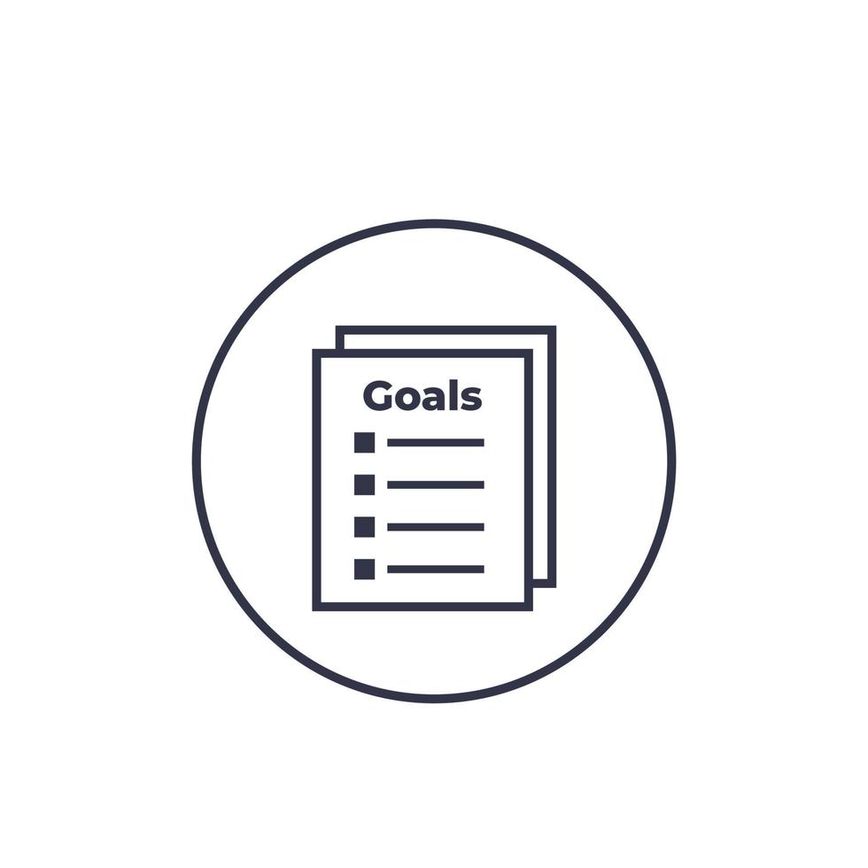 Goal setting icon on white vector