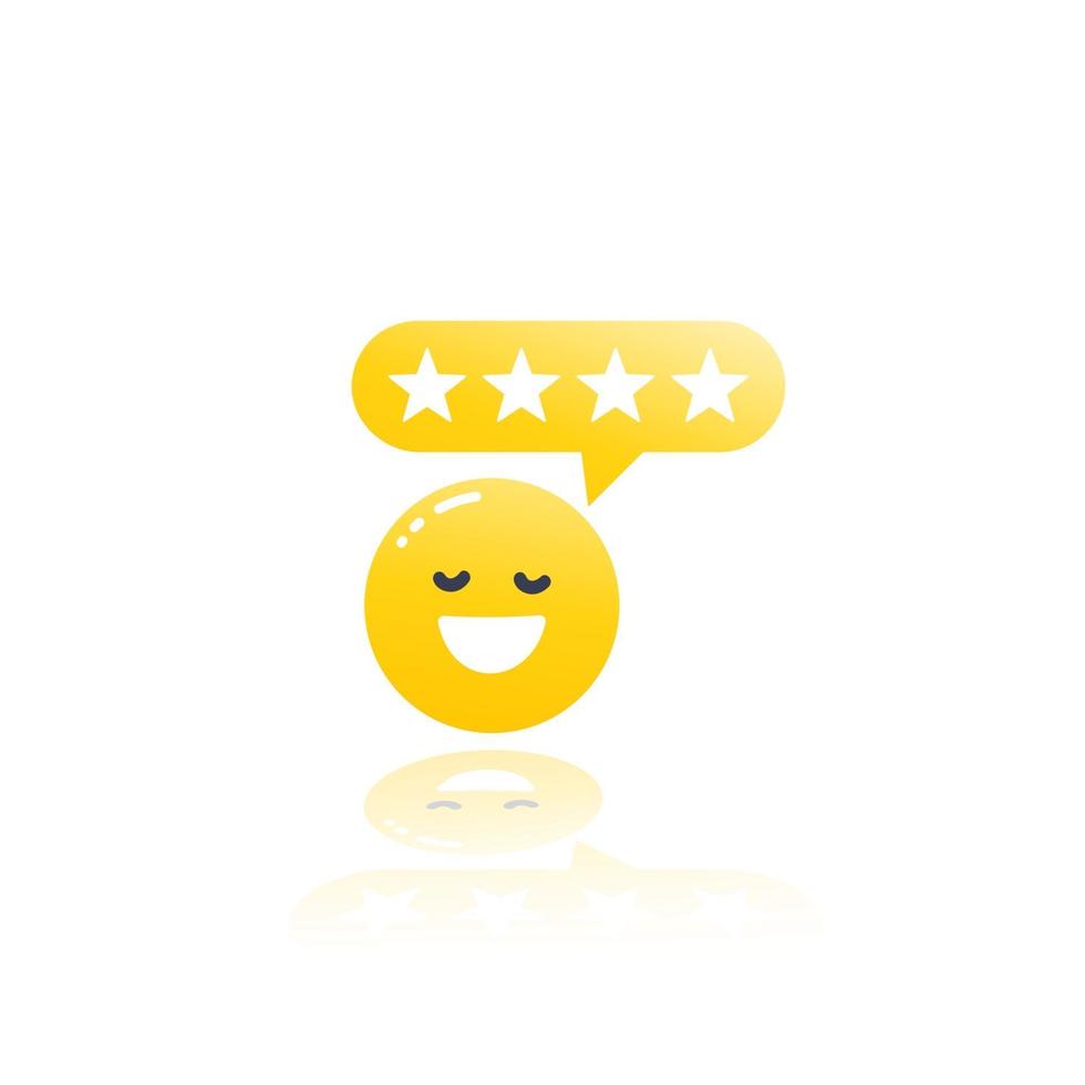 customer review icon with emoji vector