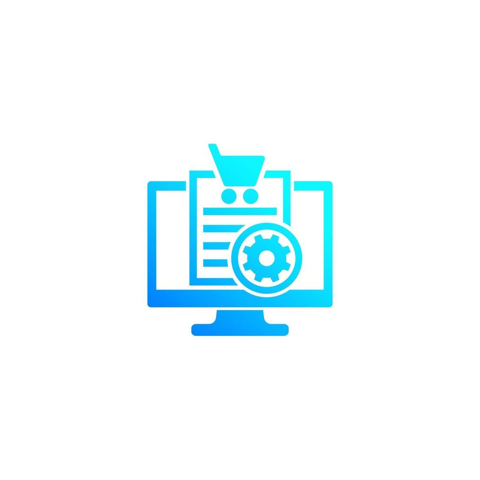 order, online purchase processing icon, vector