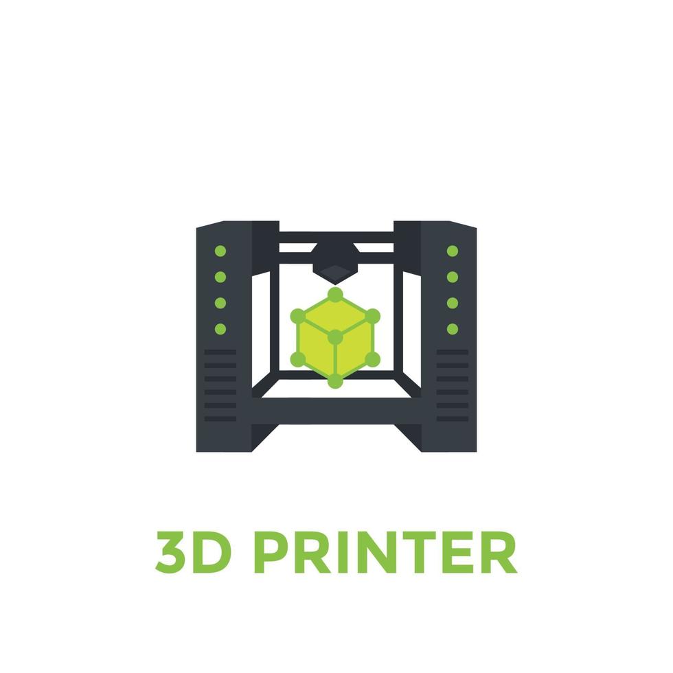 3d printer vector illustration