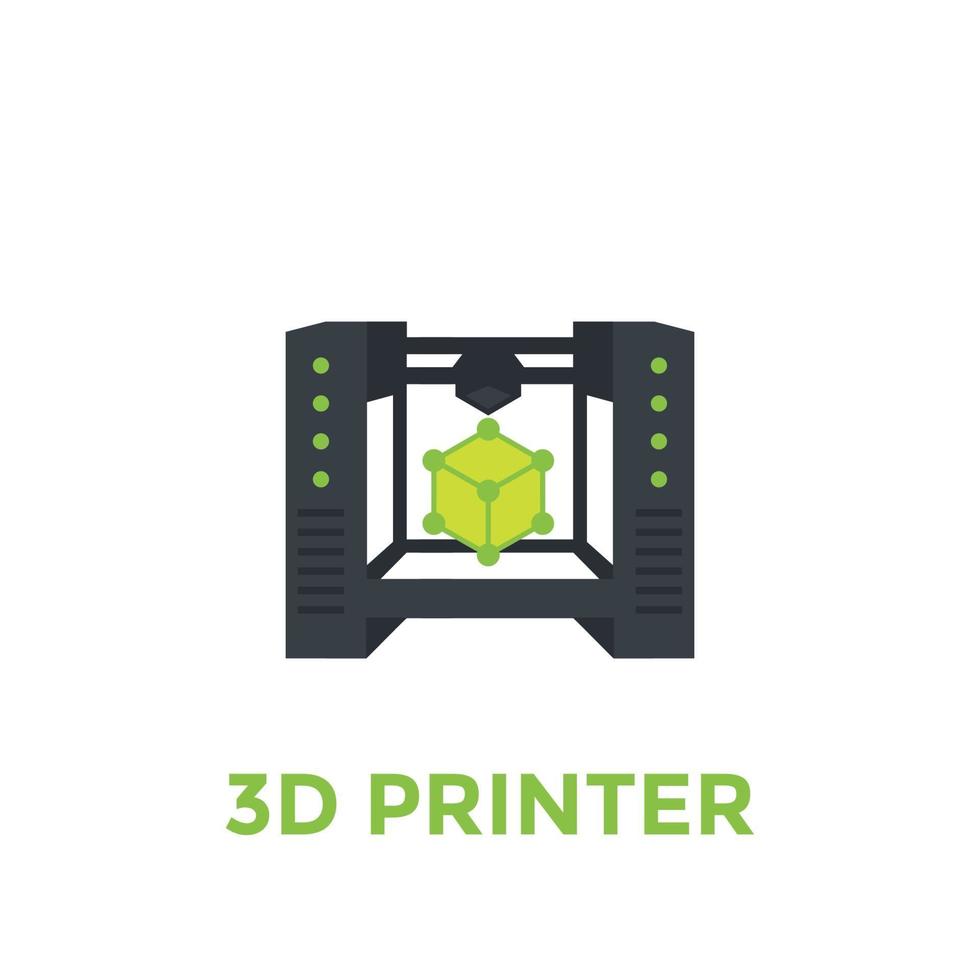 3d printer vector illustration