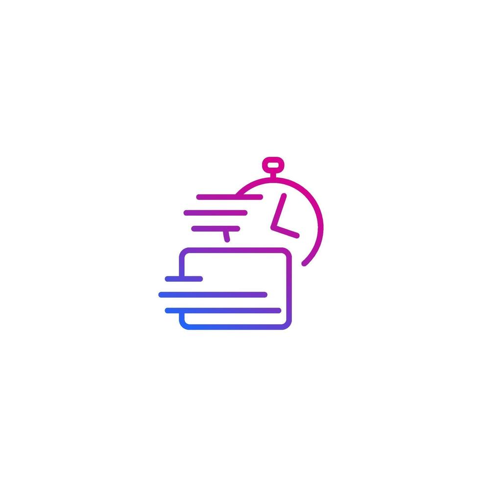 fast payments, line vector icon