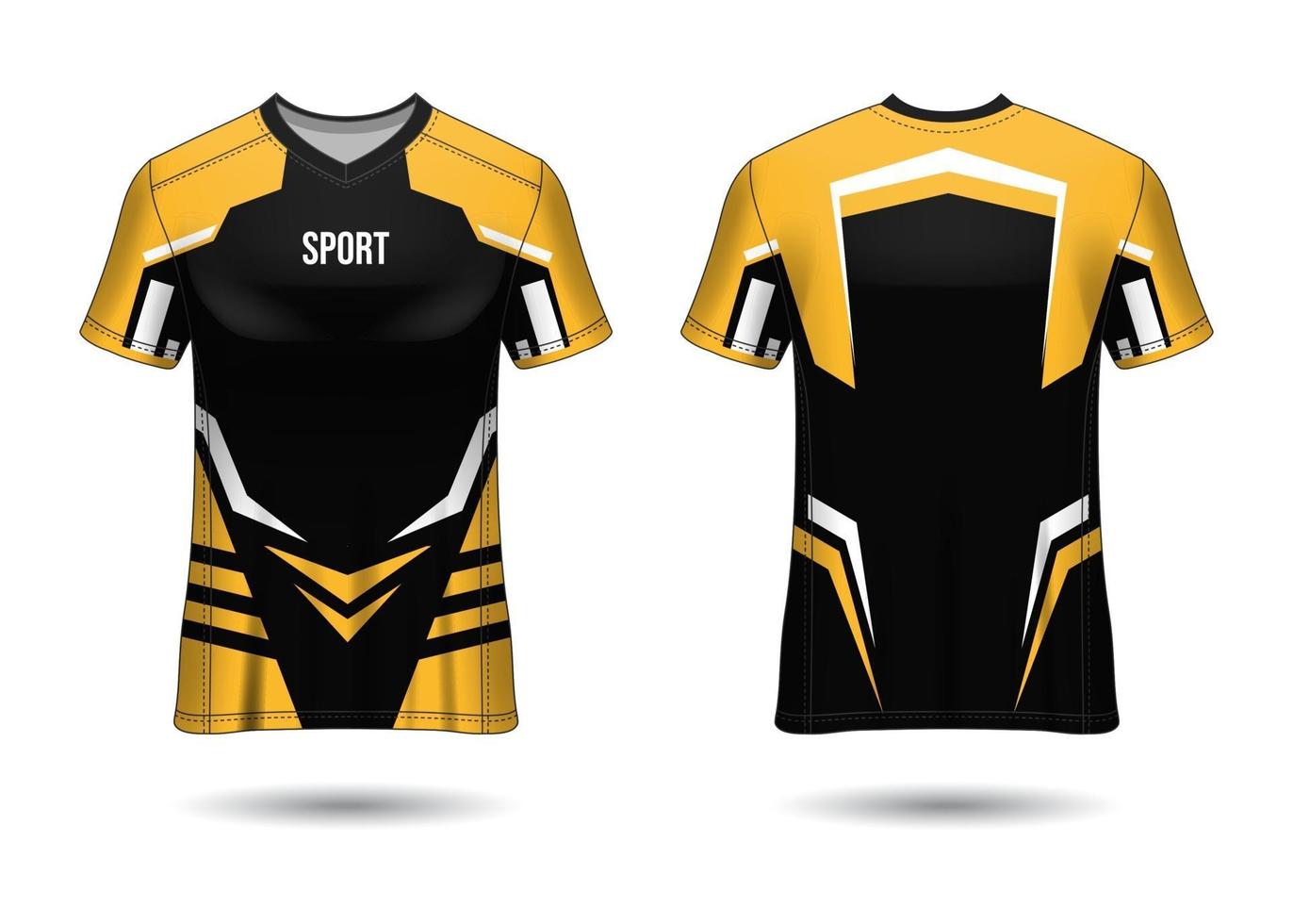 diseño de camiseta deportiva. maillot de carreras. vista frontal y trasera uniforme. vector