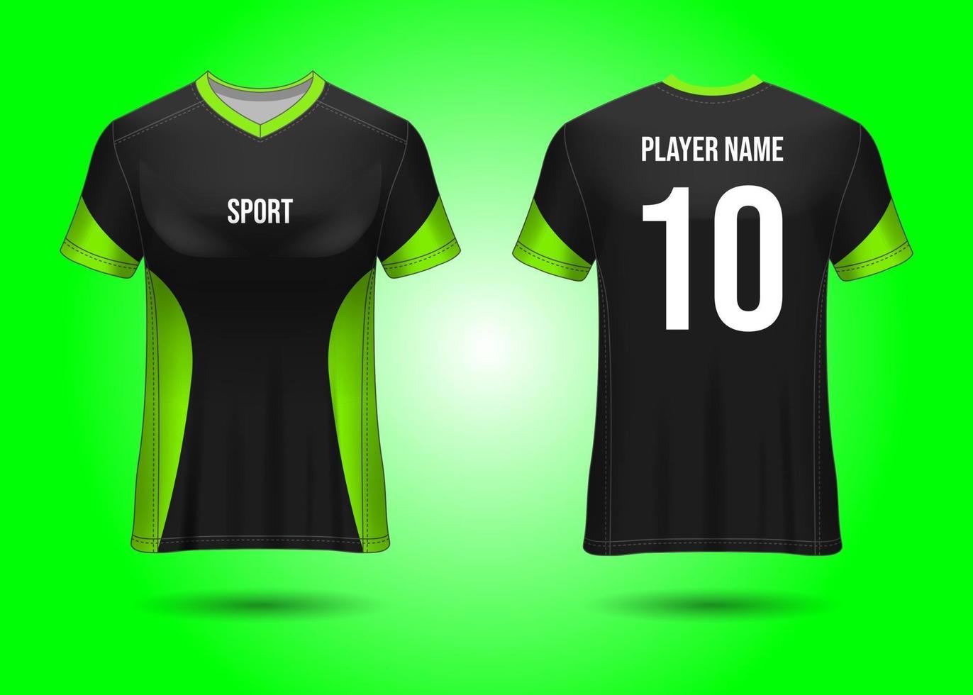 T-Shirt Sport Design. Racing jersey. uniform front and back view. vector