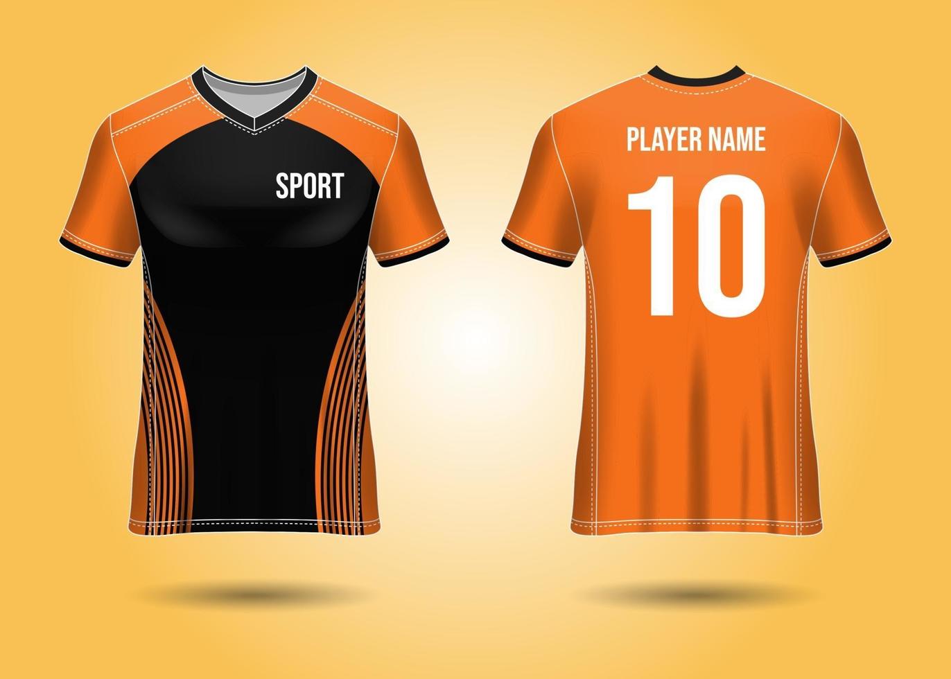 T-Shirt Sport Design. Racing jersey. uniform front and back view. vector