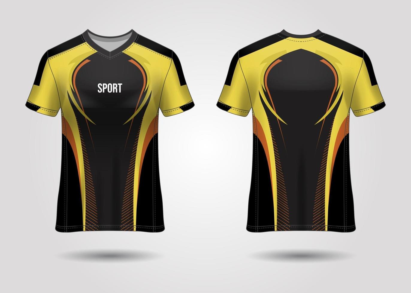 diseño de camiseta deportiva. maillot de carreras. vista frontal y trasera uniforme. vector