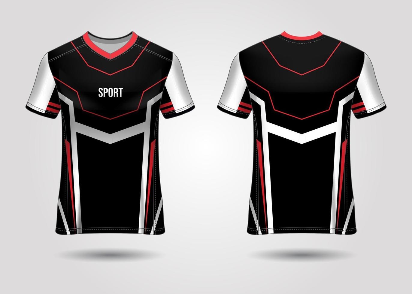 T-Shirt Sport Design. Racing jersey. uniform front and back view. vector