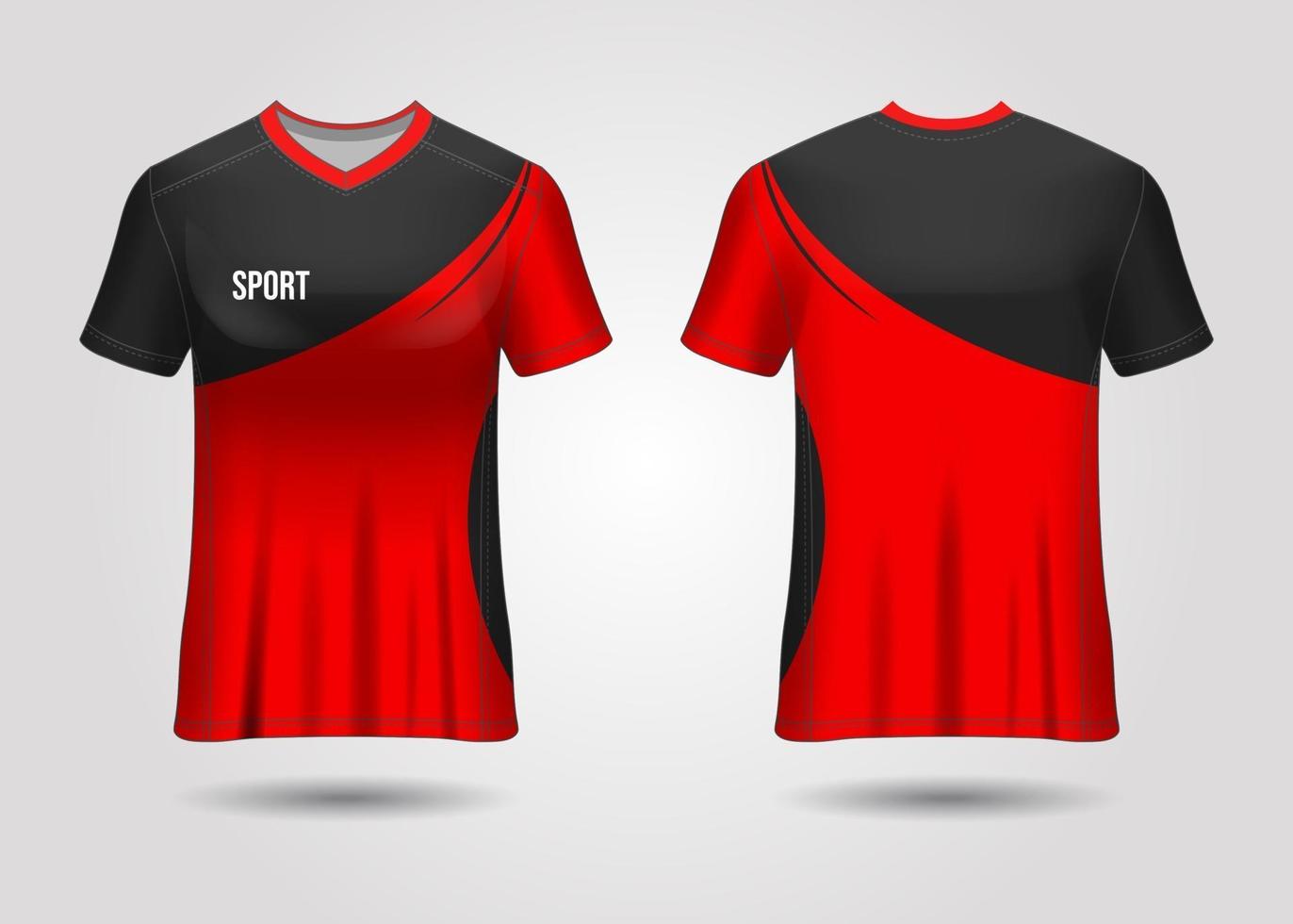 T-Shirt Sport Design. Racing jersey. uniform front and back view. vector