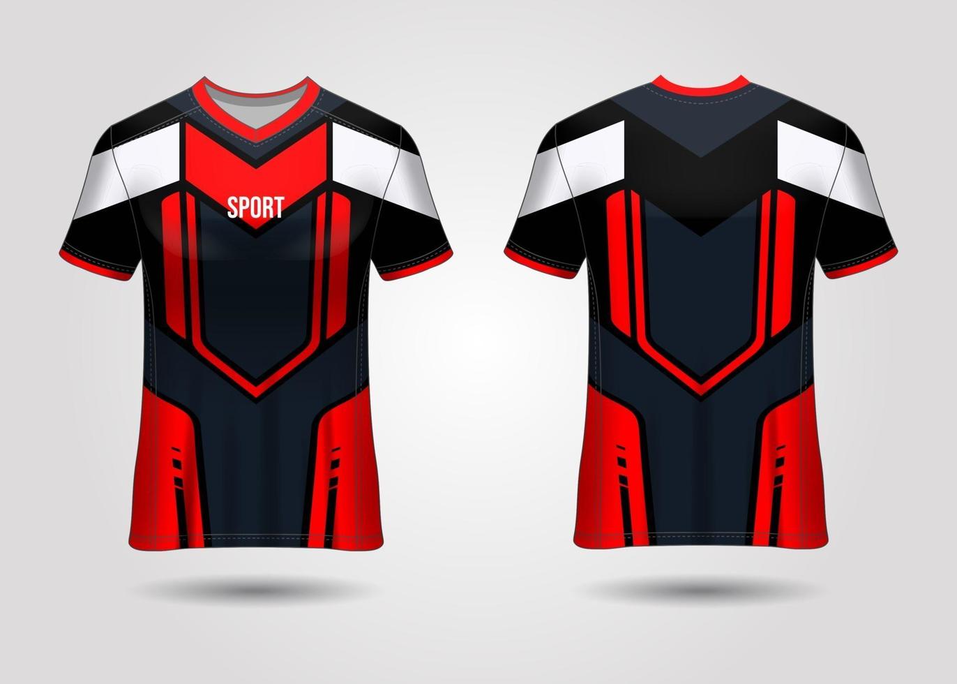 T-Shirt Sport Design. Racing jersey. uniform front and back view. vector