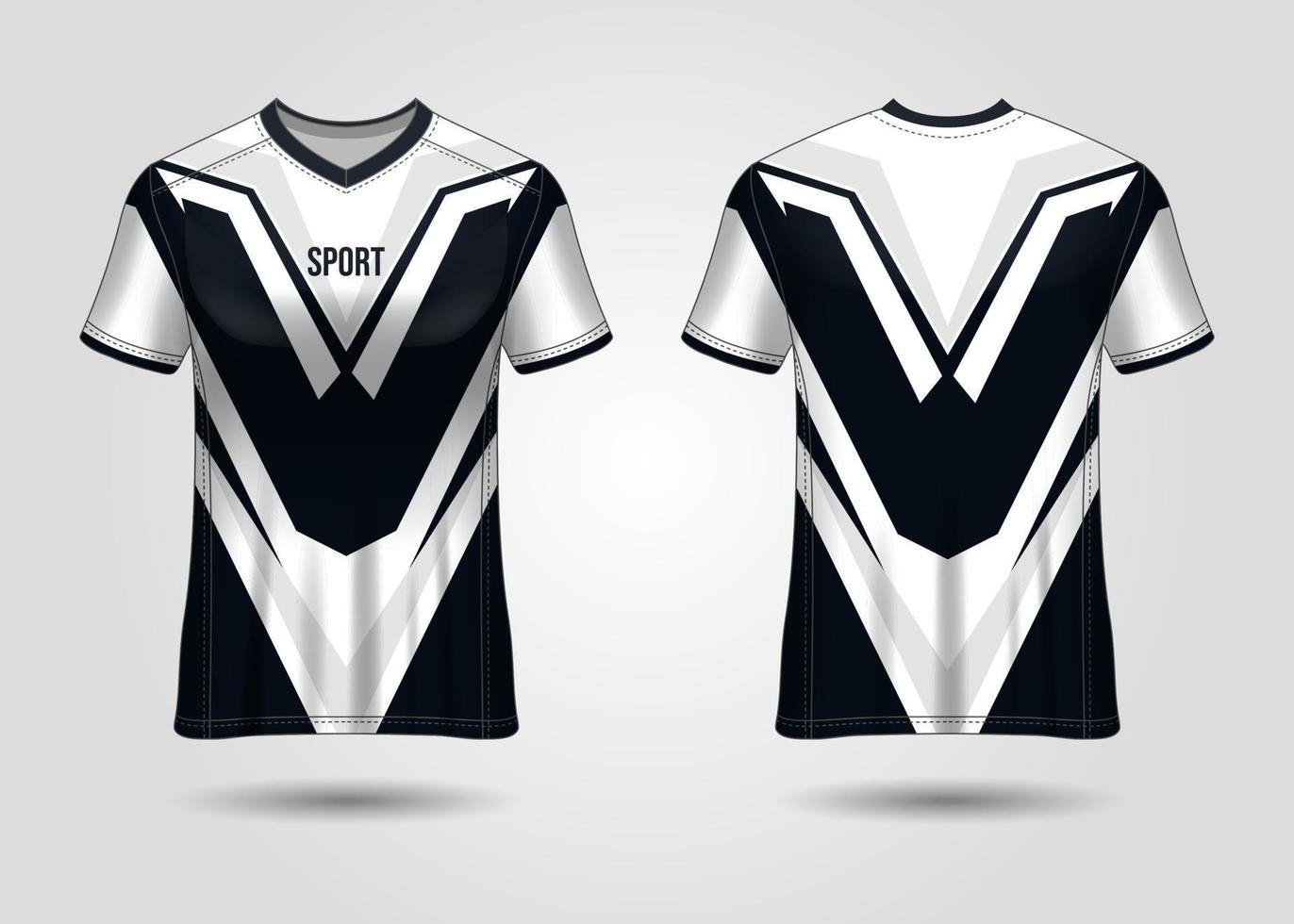 T-Shirt Sport Design. Racing jersey. uniform front and back view. vector