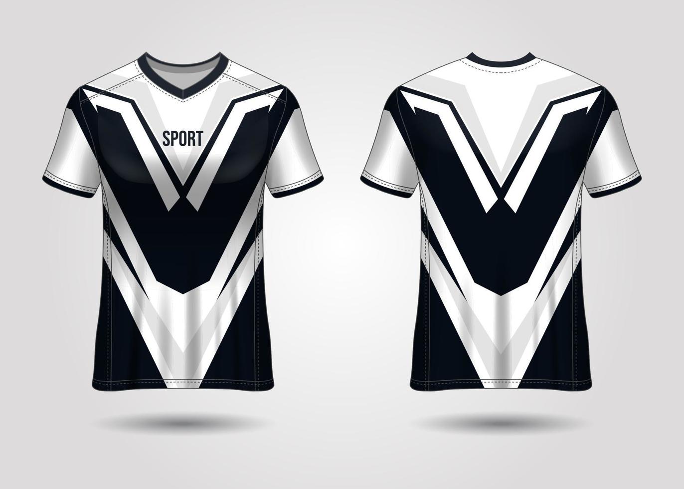 diseño de camiseta deportiva. maillot de carreras. vista frontal y trasera uniforme. vector