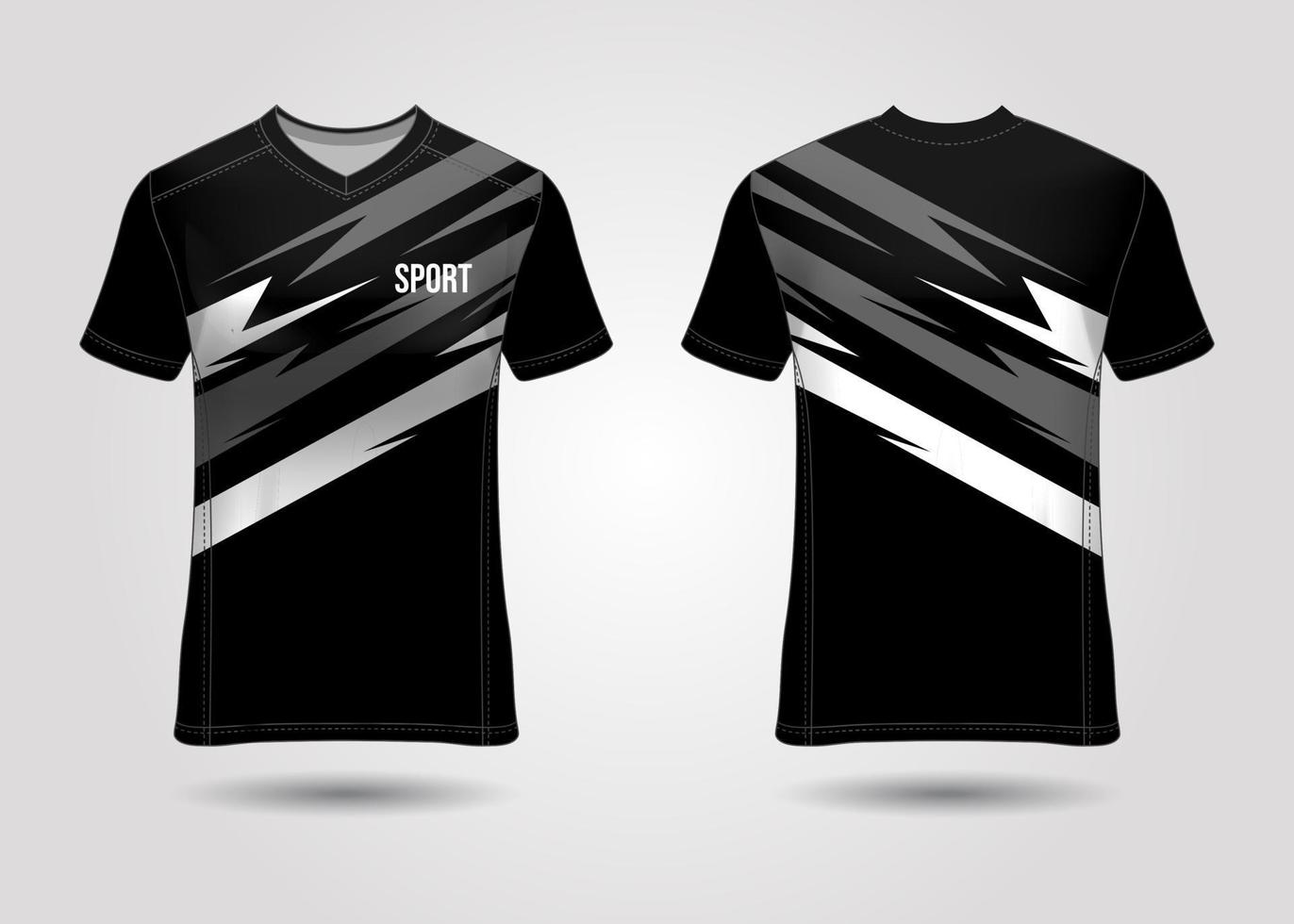 diseño de camiseta deportiva. maillot de carreras. vista frontal y trasera uniforme. vector