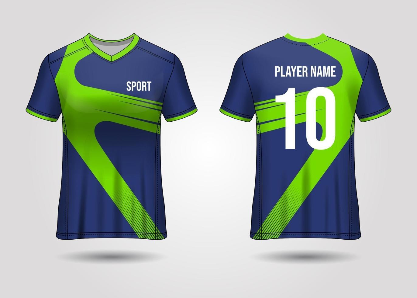 T-Shirt Sport Design. Racing jersey. uniform front and back view. vector