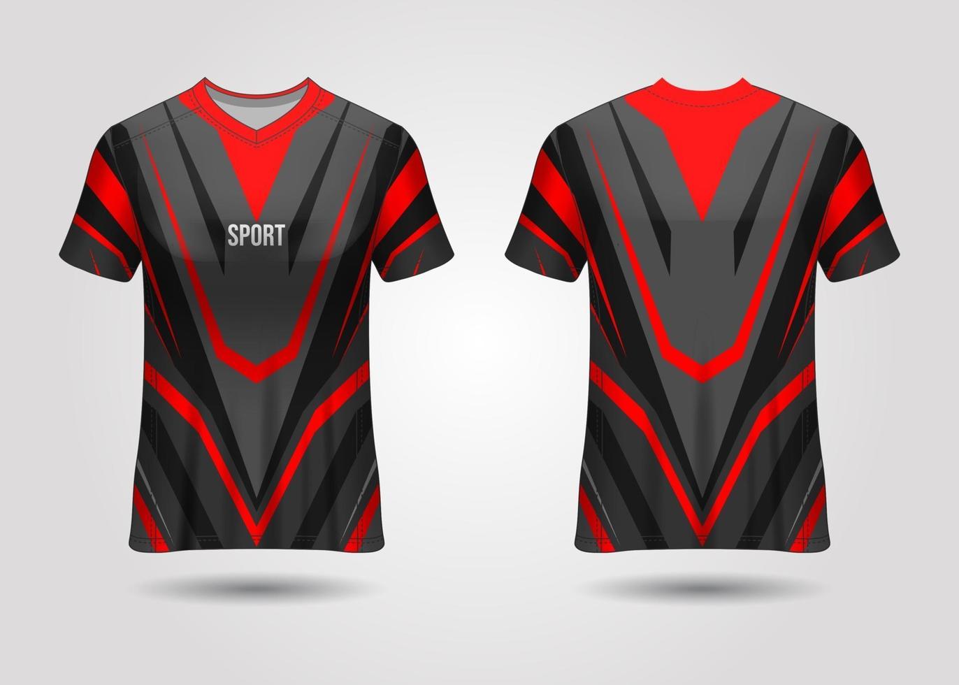T-Shirt Sport Design. Racing jersey. uniform front and back view. vector
