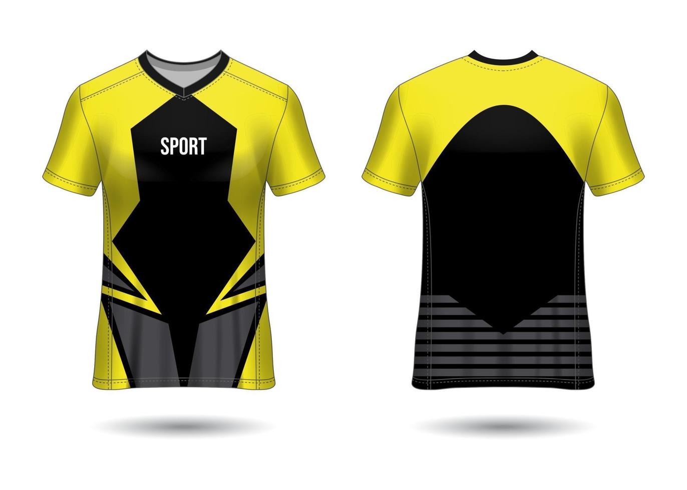 T-Shirt Sport Design. Racing jersey. uniform front and back view. vector