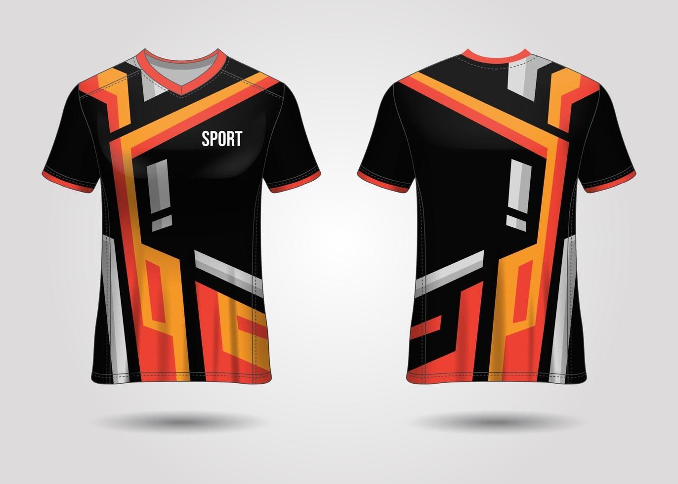 T-Shirt Sport Design. Racing jersey. uniform front and back view. vector