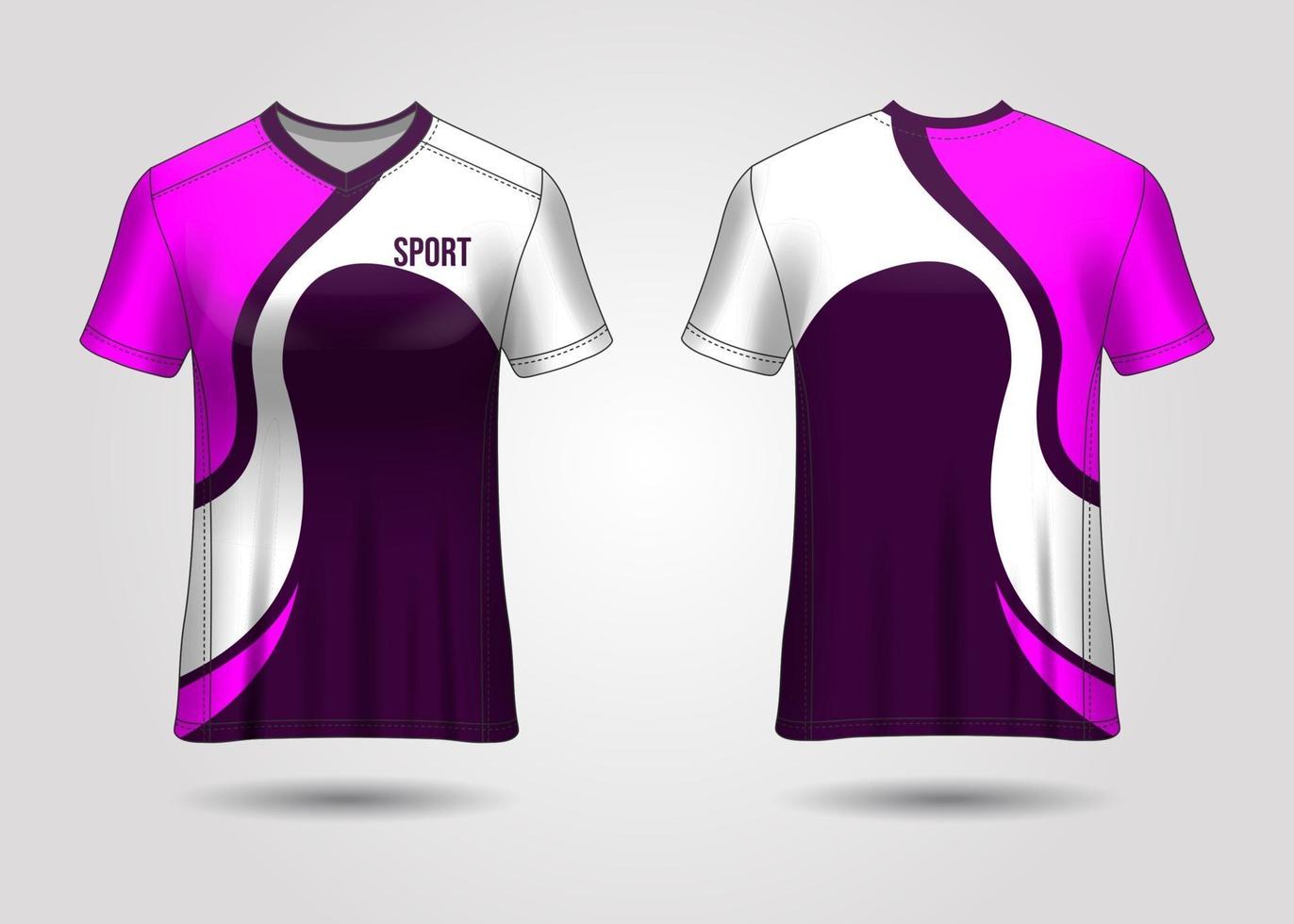 T-Shirt Sport Design. Racing jersey. uniform front and back view. vector