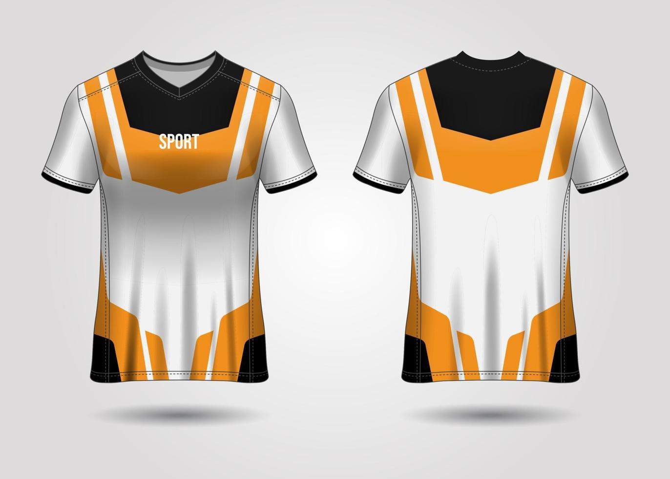 T-Shirt Sport Design. Racing jersey. uniform front and back view. vector