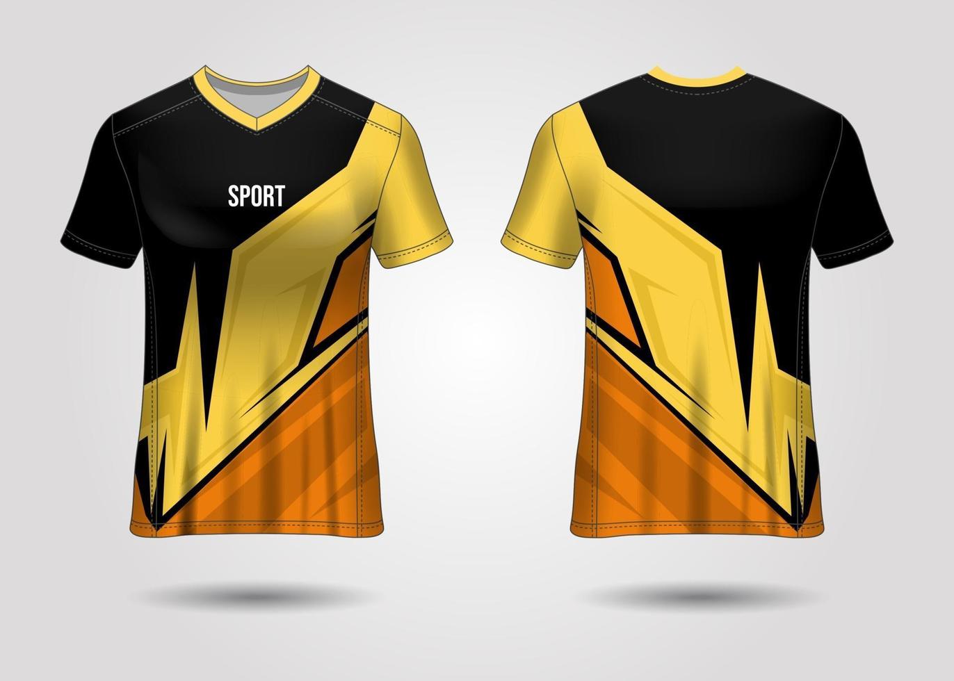 T-Shirt Sport Design. Racing jersey. uniform front and back view. vector