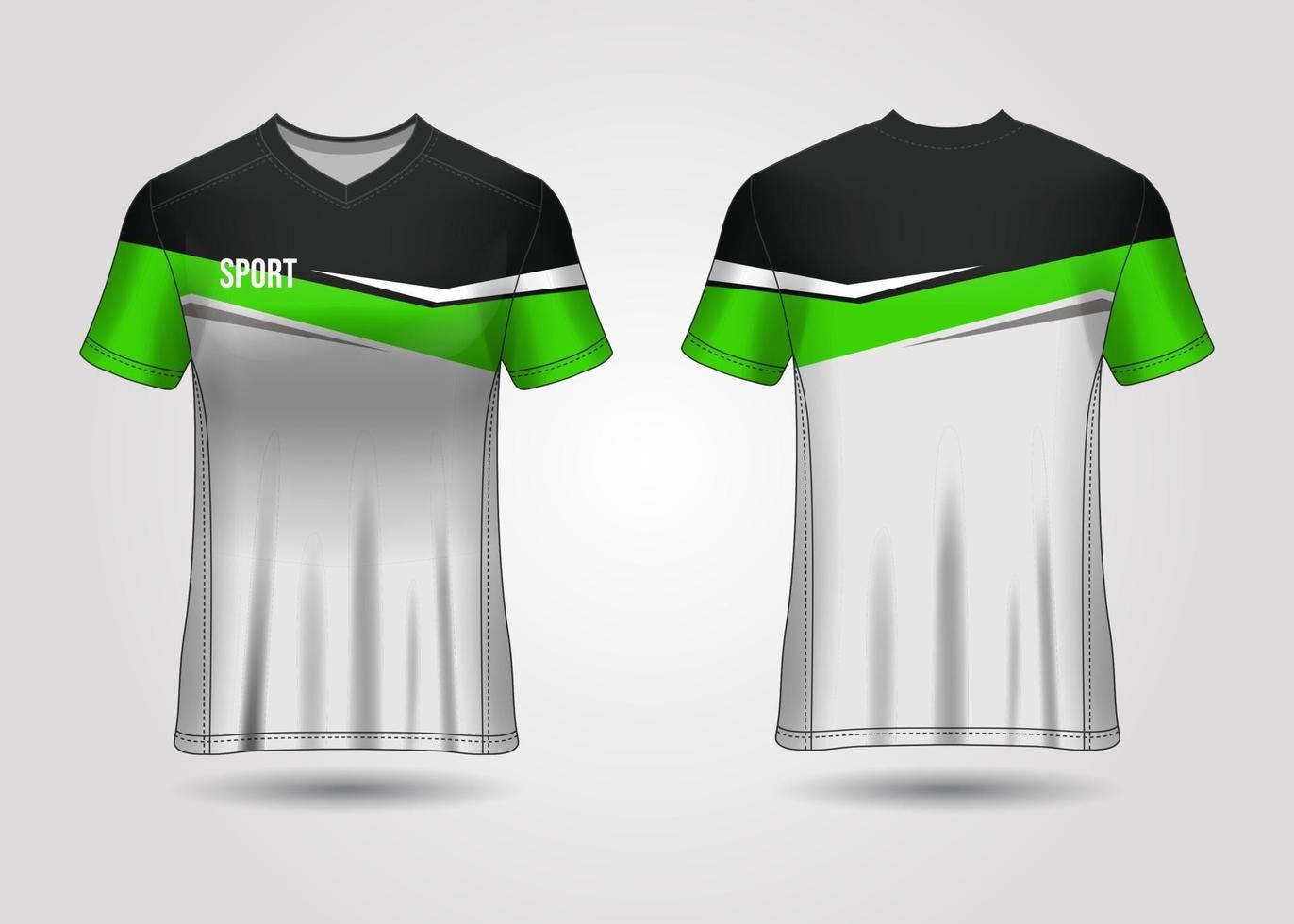 diseño de camiseta deportiva. maillot de carreras. vista frontal y trasera uniforme. vector