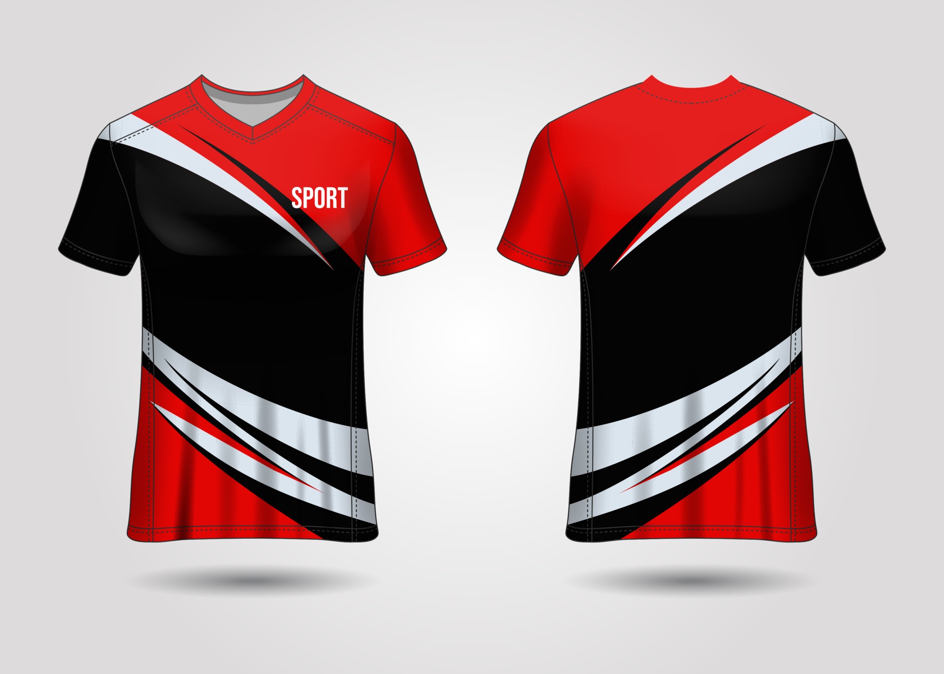 T-Shirt Sport Design. Racing jersey. uniform front and back view. 3223762  Vector Art at Vecteezy