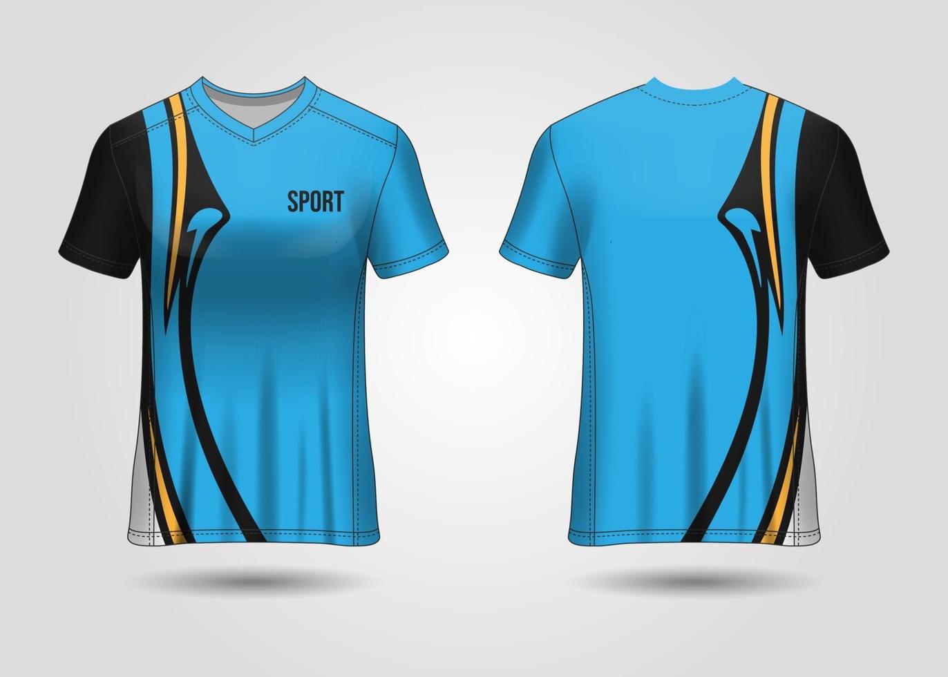 T-Shirt Sport Design. Racing jersey. uniform front and back view. vector