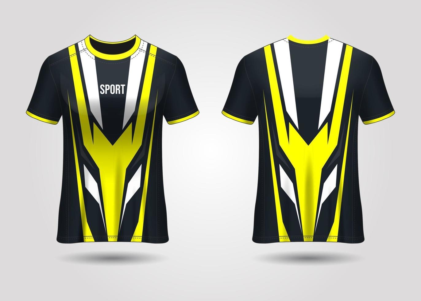 diseño de camiseta deportiva. maillot de carreras. vista frontal y trasera uniforme. vector