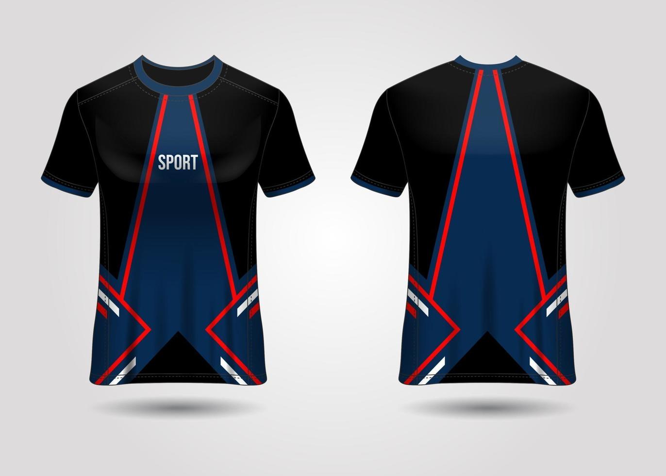 T-Shirt Sport Design. Racing jersey. uniform front and back view. vector