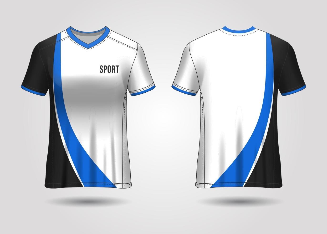 diseño de camiseta deportiva. maillot de carreras. vista frontal y trasera uniforme. vector