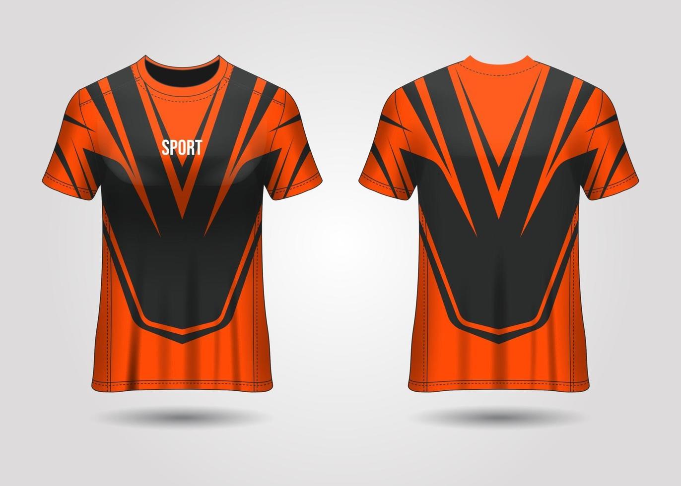 T-Shirt Sport Design. Racing jersey. uniform front and back view. vector